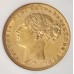 AUSTRALIA 1876 . ONE 1 SOVEREIGN . SYDNEY . GOLD . SLABBED
